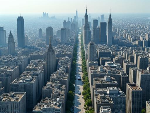 Vista aérea de un paisaje urbano capturada con un dron