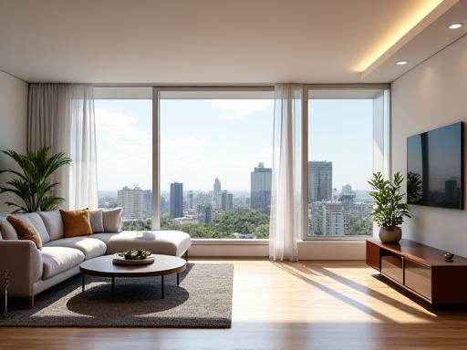Experiencia inmersiva de un tour virtual 360 de un apartamento moderno